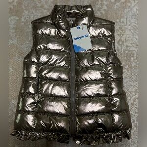 3, Mayoral Gold Metallic Reversible Vest NWT